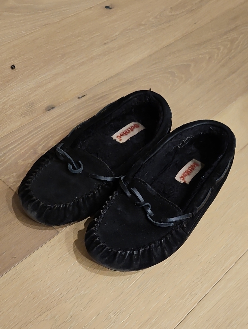 Black Women's Moccasin Slippers - Classic Comfort
